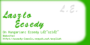 laszlo ecsedy business card